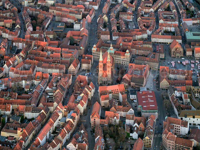 Luftaufnahme St. Sebald in Nürnberg | Mittelfranken, Bayern