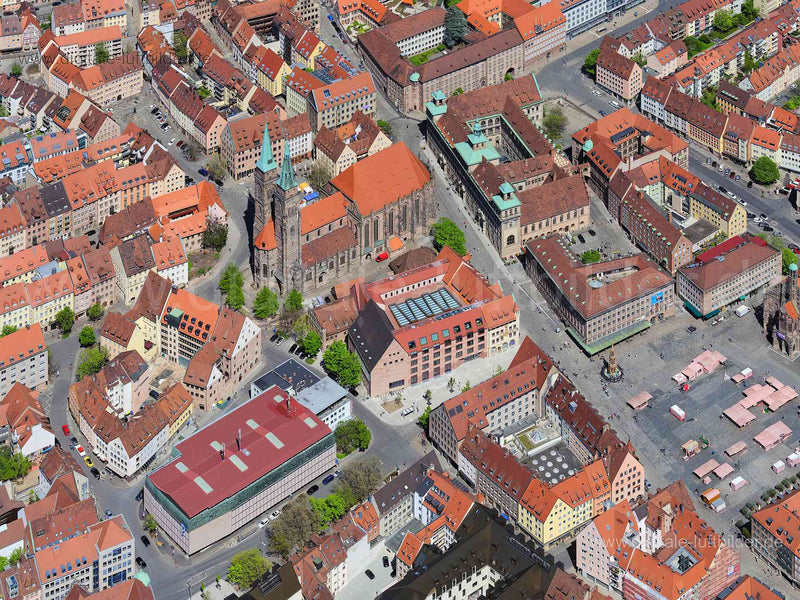 Luftaufnahme St. Sebald in Nürnberg | Mittelfranken, Bayern