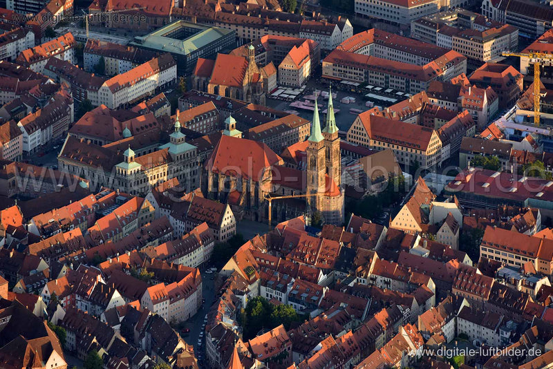 Luftaufnahme St. Sebald in Nürnberg | Mittelfranken, Bayern