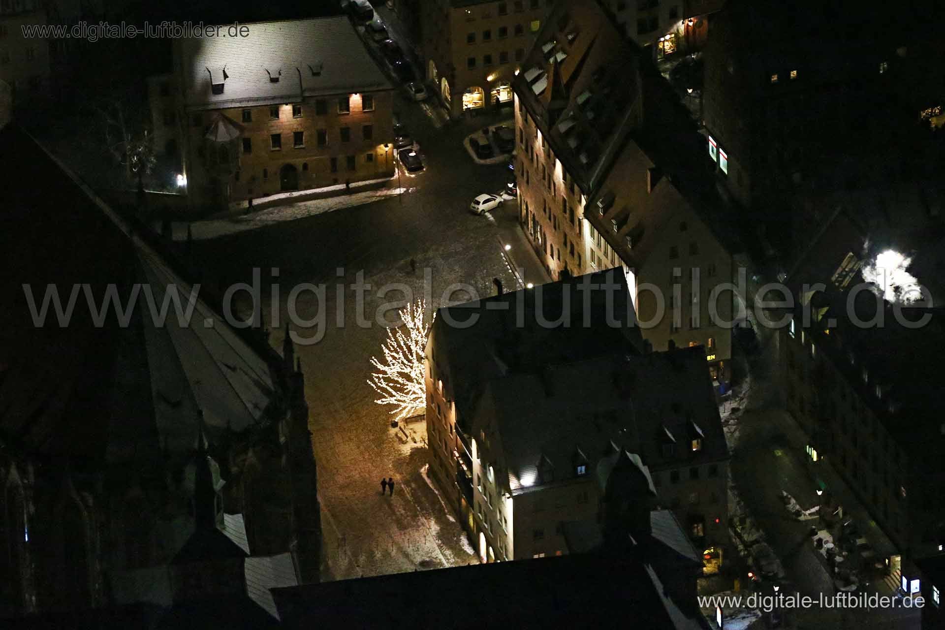 Luftaufnahme St. Sebaldus in Nürnberg | Mittelfranken, Bayern