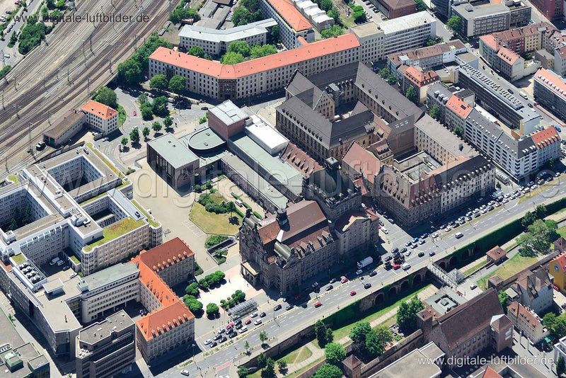 Luftaufnahme Staatstheater in Nürnberg | Mittelfranken, Bayern