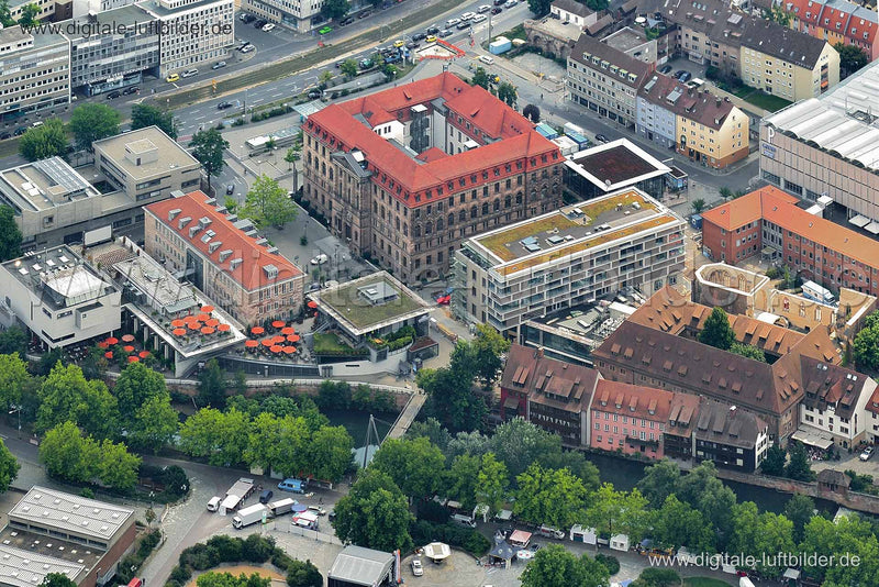 Luftaufnahme Stadtbibliothek in Nürnberg | Mittelfranken, Bayern