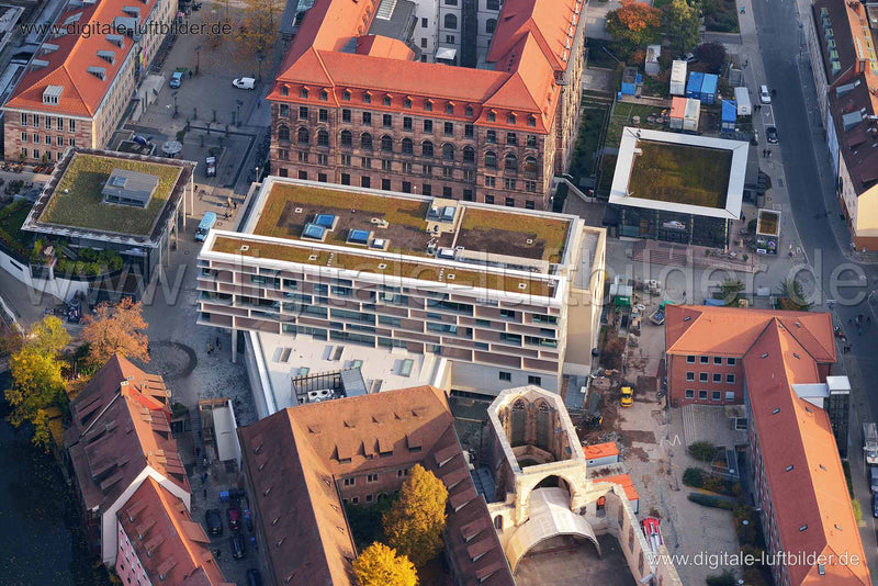 Luftaufnahme Stadtbibliothek in Nürnberg | Mittelfranken, Bayern