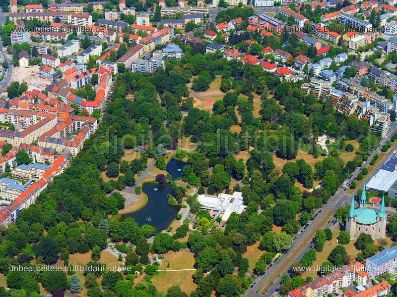 Luftaufnahme Stadtpark in Nürnberg | Mittelfranken, Bayern