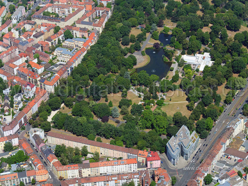 Luftaufnahme Stadtpark in Nürnberg | Mittelfranken, Bayern