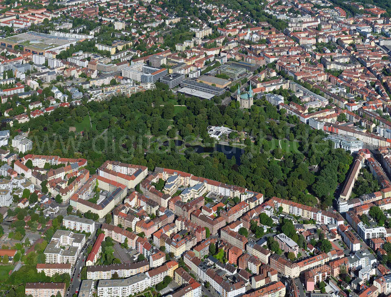 Luftaufnahme Stadtpark in Nürnberg | Mittelfranken, Bayern