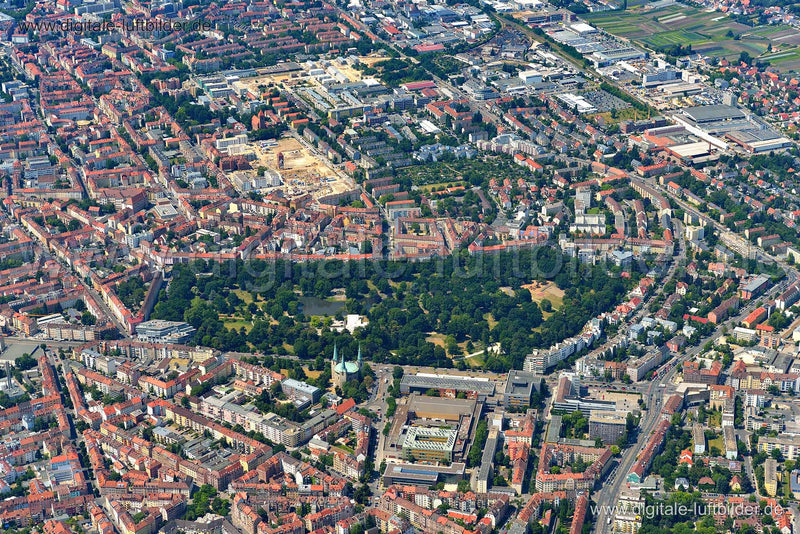 Luftaufnahme Stadtpark in Nürnberg | Mittelfranken, Bayern