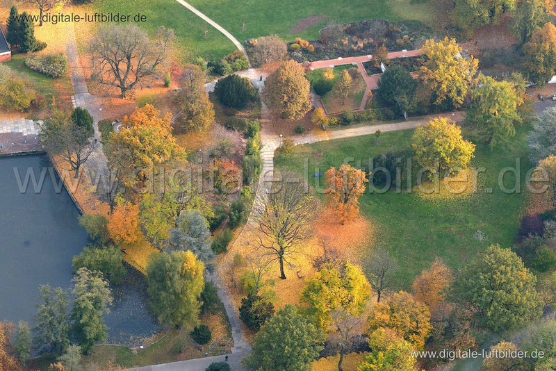 Luftaufnahme Stadtpark im Herbst in Nürnberg | Mittelfranken, Bayern