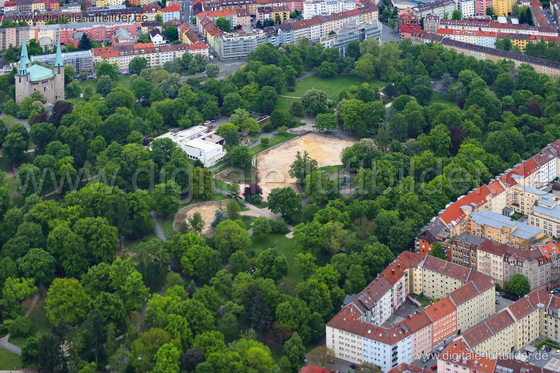 Luftaufnahme Stadtparkweiher in Nürnberg | Mittelfranken, Bayern