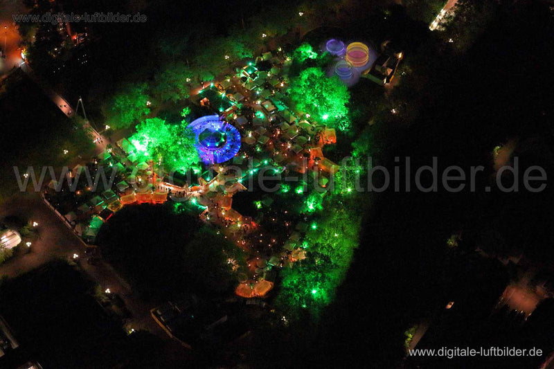 Luftaufnahme Stadtstrand bei Nacht in Nürnberg | Mittelfranken, Bayern