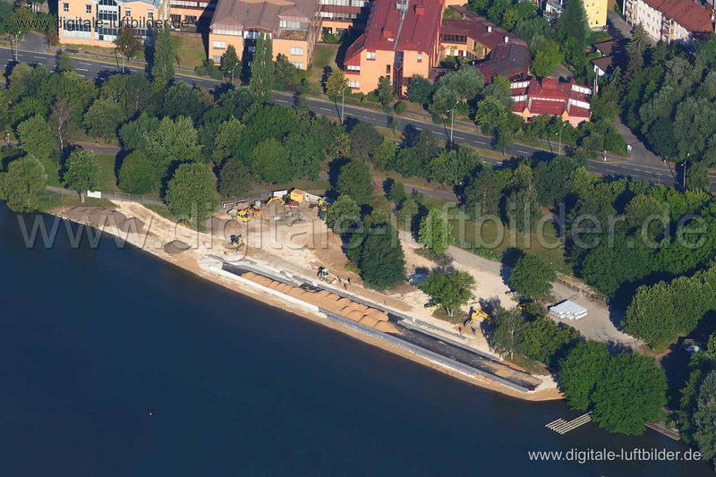 Luftaufnahme Strand am Wöhrder See in Nürnberg | Mittelfranken, Bayern