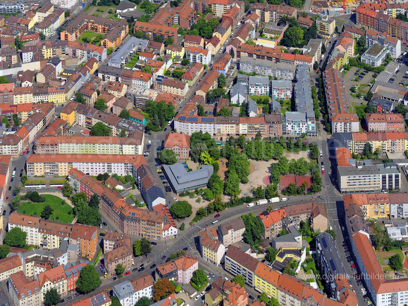 Luftaufnahme Harsdörffer Platz in Nürnberg | Mittelfranken, Bayern