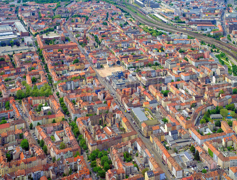 Luftaufnahme Südstadt in Nürnberg | Mittelfranken, Bayern