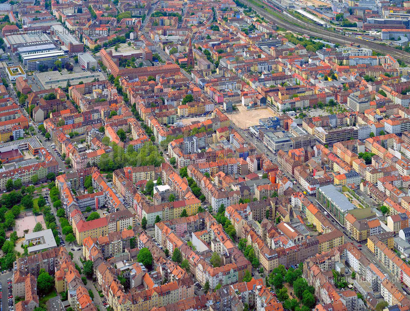 Luftaufnahme Südstadt in Nürnberg | Mittelfranken, Bayern