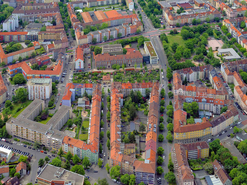 Luftaufnahme Adam-Kraft-Realschule in Nürnberg | Mittelfranken, Bayern