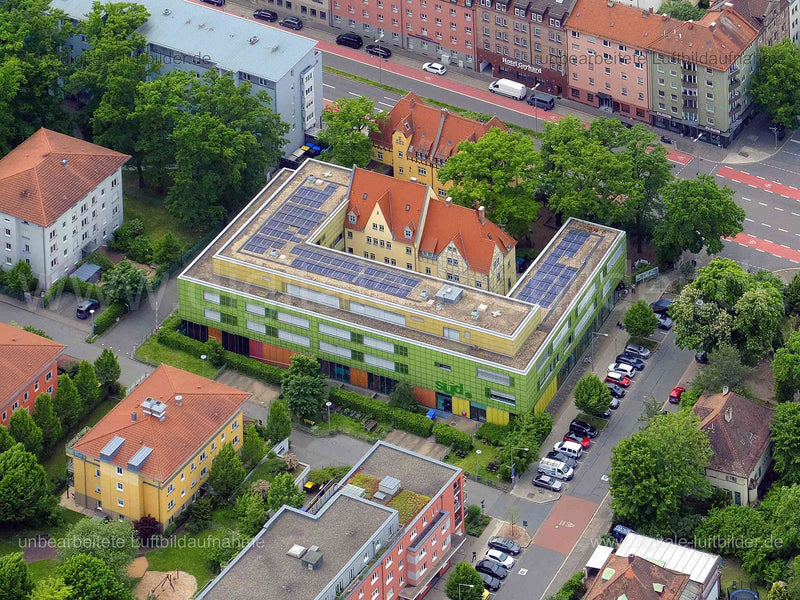 Luftbild - Südstadt Forum, Ort: Nürnberg, Tags: Südstadt Forum, Südstadt, , , Egonstraße, Huldstraße, Neulichtenhofstraße,...