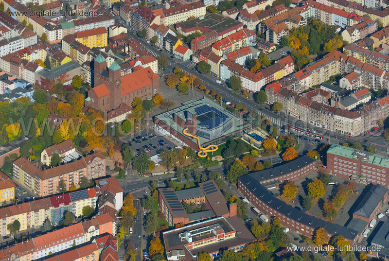 Luftaufnahme Südstadtbad in Nürnberg | Mittelfranken, Bayern