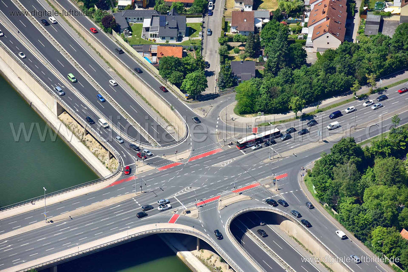 Luftaufnahme Südwesttangente in Nürnberg | Mittelfranken, Bayern