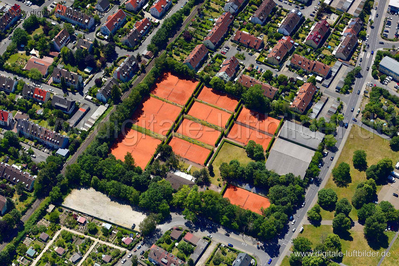 Luftaufnahme Tennisclub Noris Weiß-Blau in Nürnberg | Mittelfranken, Bayern