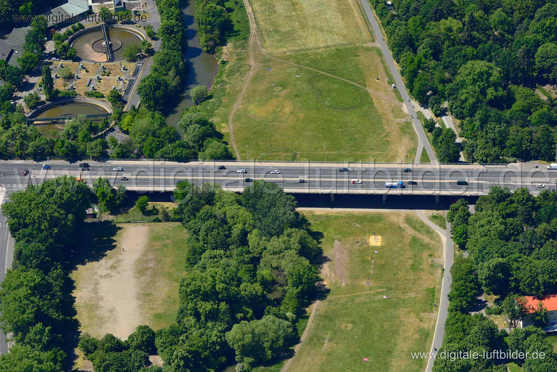Luftaufnahme Theodor-Heuss-Brücke in Nürnberg | Mittelfranken, Bayern