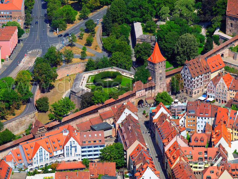 Luftaufnahme Tiergärtnertor in Nürnberg | Mittelfranken, Bayern