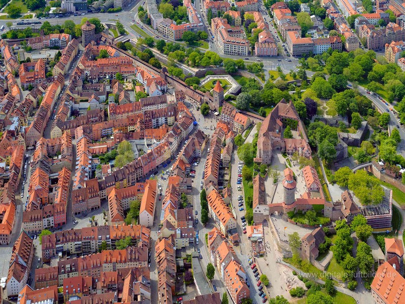 Luftaufnahme Tiergärtnertorplatz in Nürnberg | Mittelfranken, Bayern