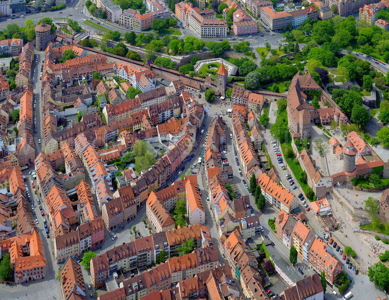 Luftaufnahme Tiergärtnertorplatz in Nürnberg | Mittelfranken, Bayern