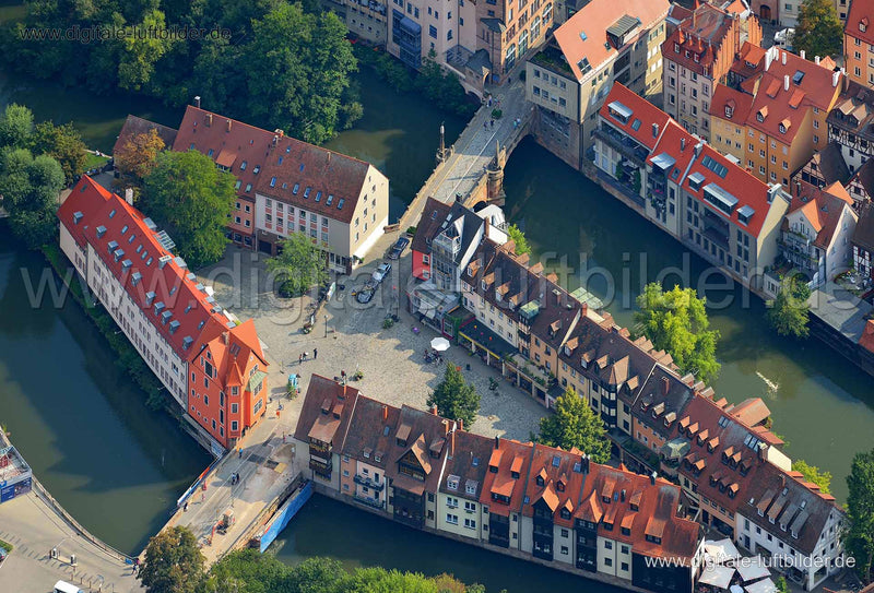 Luftaufnahme Trödelmarkt in Nürnberg | Mittelfranken, Bayern