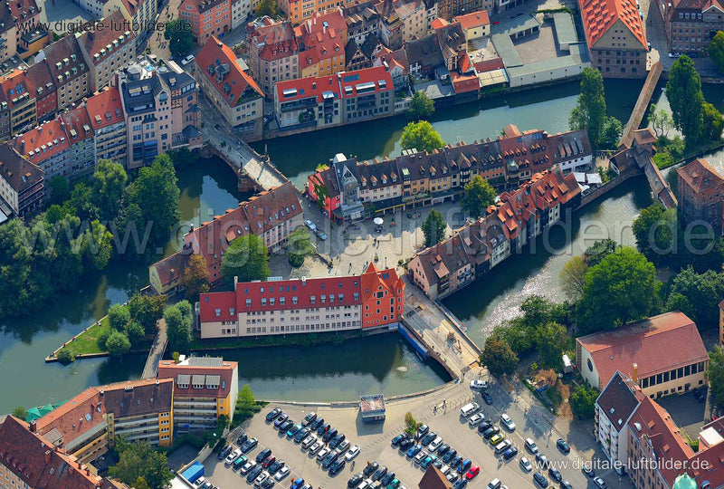 Luftaufnahme Trödelmarkt in Nürnberg | Mittelfranken, Bayern