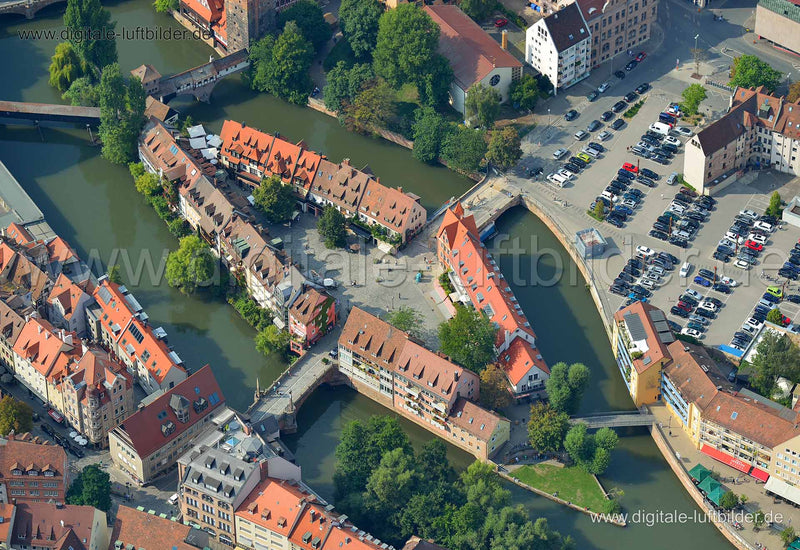 Luftaufnahme Trödelmarkt in Nürnberg | Mittelfranken, Bayern