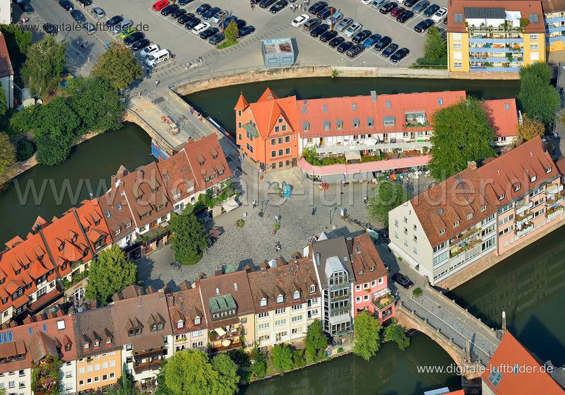 Luftaufnahme Trödelmarkt in Nürnberg | Mittelfranken, Bayern