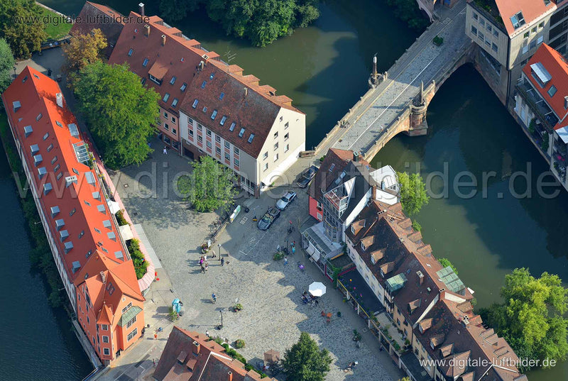 Luftaufnahme Trödelmarkt in Nürnberg | Mittelfranken, Bayern