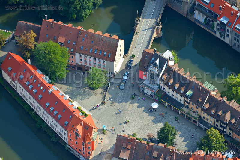 Luftaufnahme Trödelmarkt in Nürnberg | Mittelfranken, Bayern