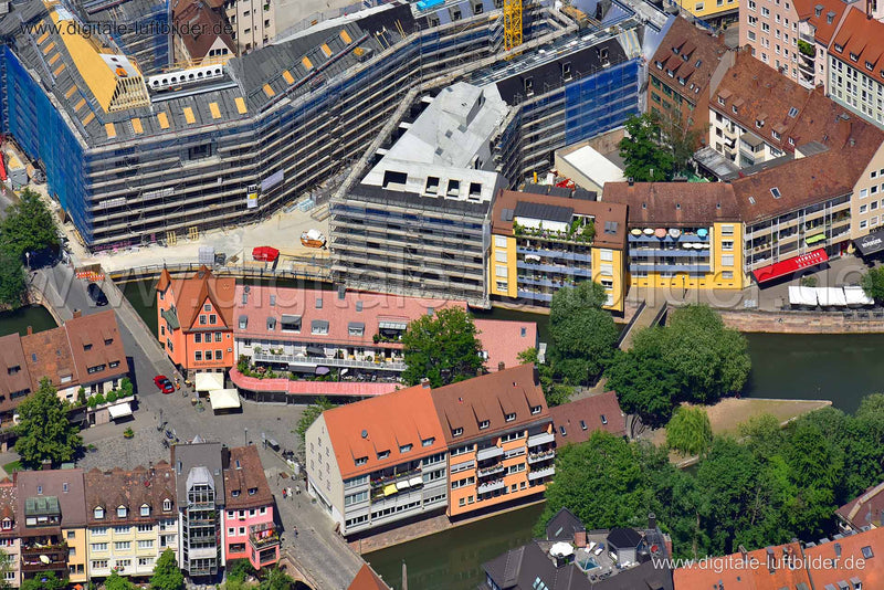 Luftaufnahme Trödelmarkt in Nürnberg | Mittelfranken, Bayern