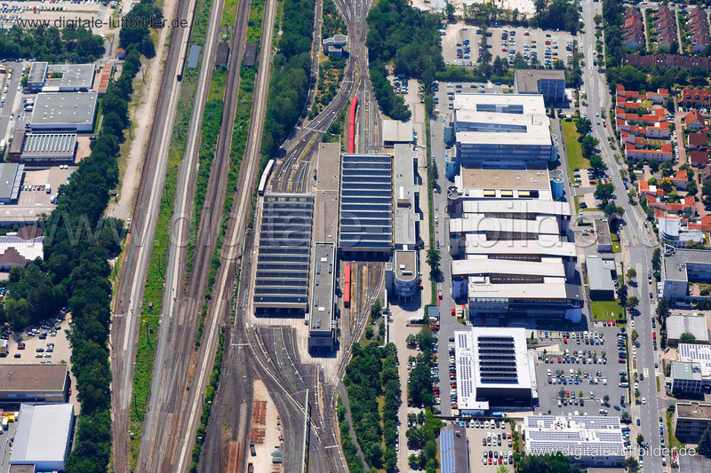 Luftaufnahme U-Bahn-Betriebshof Langwasser in Nürnberg | Mittelfranken, Bayern