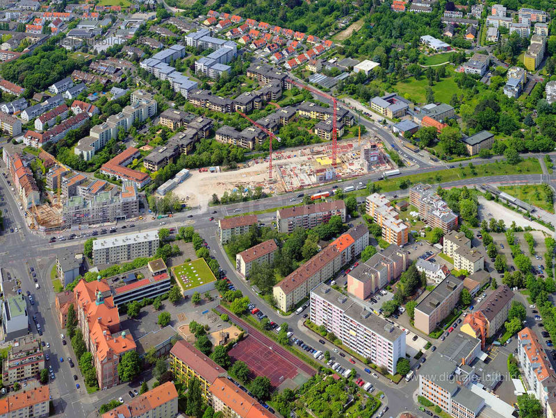Luftaufnahme Umweltbank (Baustelle) in Nürnberg | Mittelfranken, Bayern
