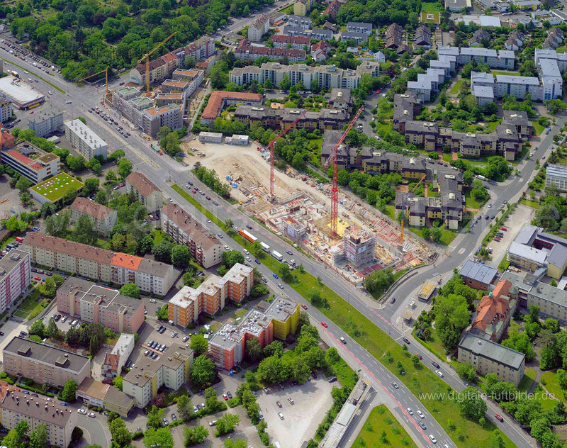Luftaufnahme Umweltbank (Baustelle) in Nürnberg | Mittelfranken, Bayern