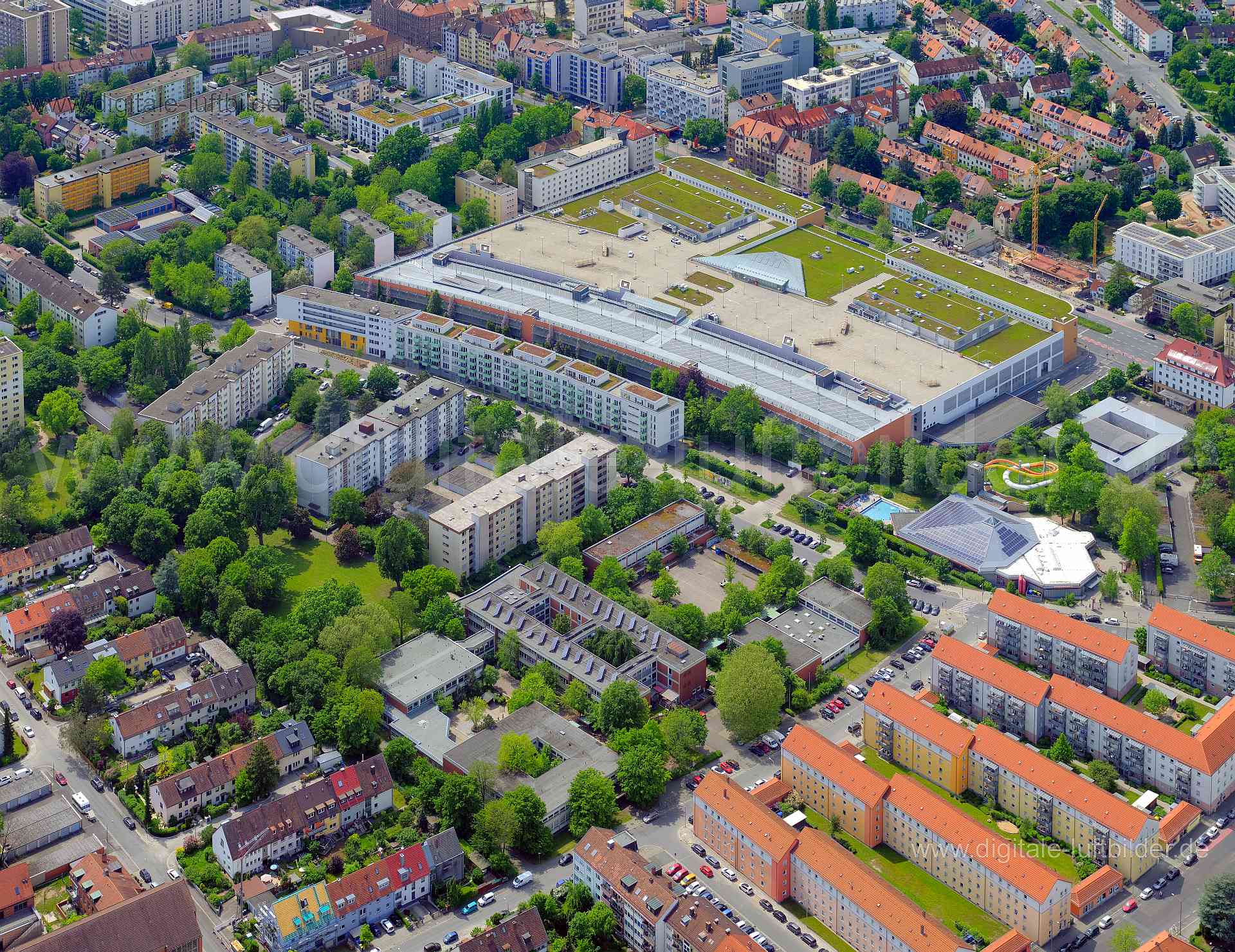 Luftbild - Veit-Stoß-Realschule, Ort: Nürnberg, Tags: Veit-Stoß-Realschule, Schule, Schoppershof, Weigelshof, , Elbinger S...