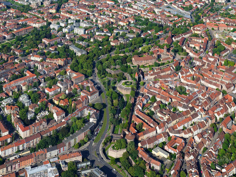 Luftaufnahme Vestnertorgraben in Nürnberg | Mittelfranken, Bayern