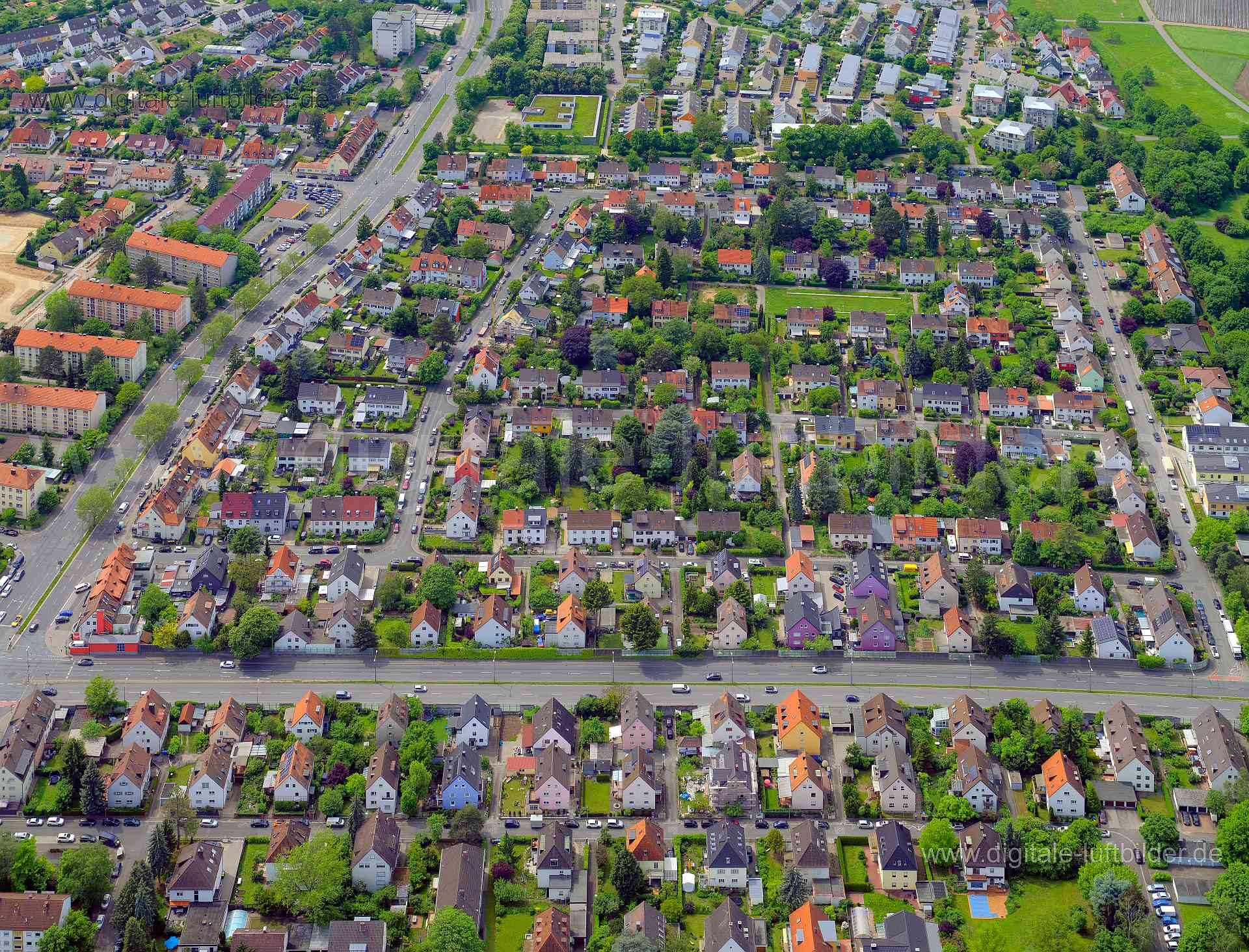 Luftbild - Von-der-Tann-Straße, Ort: Nürnberg, Tags: Wohngebiet, , , Bernadottestraße, Briandstraße, Goebenstraße, Haesele...