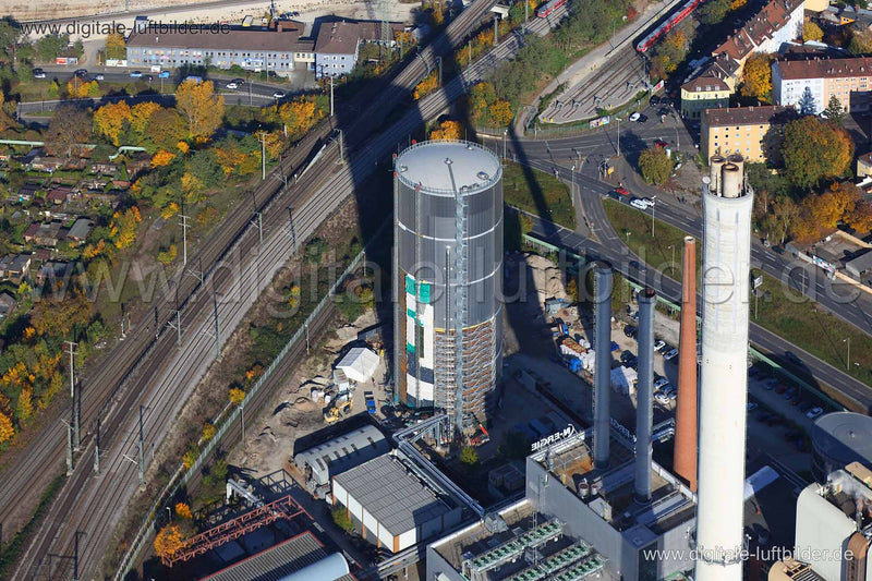 Luftaufnahme Wärmespeicher in Nürnberg | Mittelfranken, Bayern