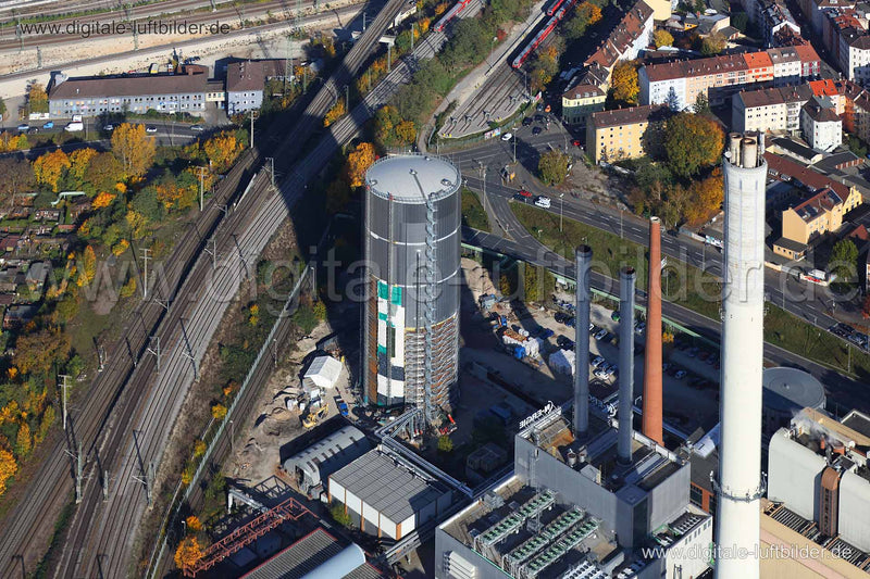 Luftaufnahme Wärmespeicher in Nürnberg | Mittelfranken, Bayern