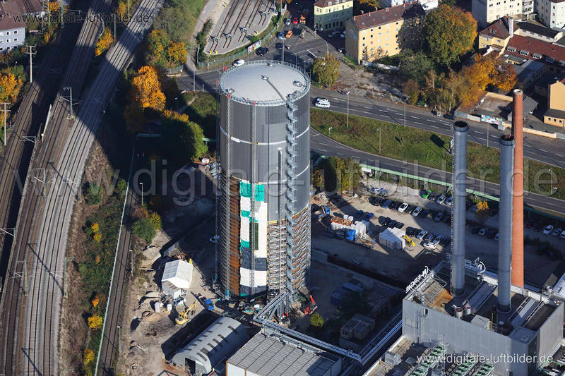Luftaufnahme Wärmespeicher in Nürnberg | Mittelfranken, Bayern