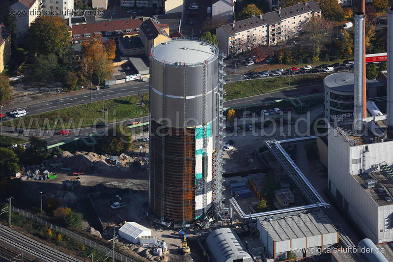 Luftaufnahme Wärmespeicher in Nürnberg | Mittelfranken, Bayern