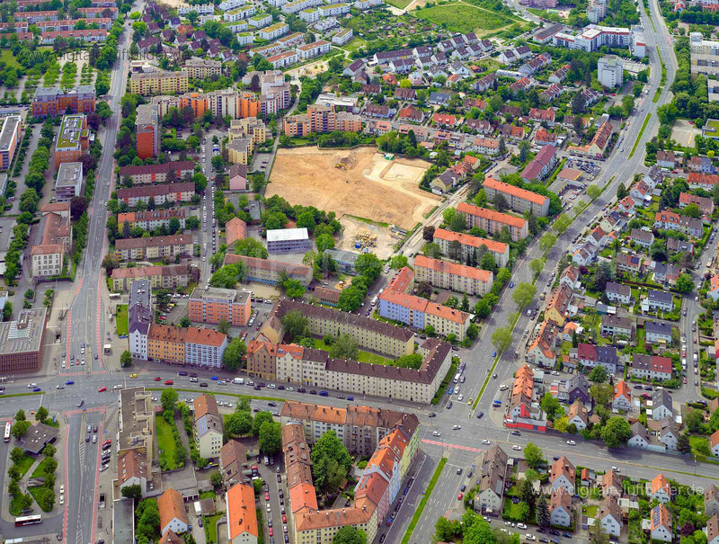 Luftaufnahme Wallensteinstraße in Nürnberg | Mittelfranken, Bayern