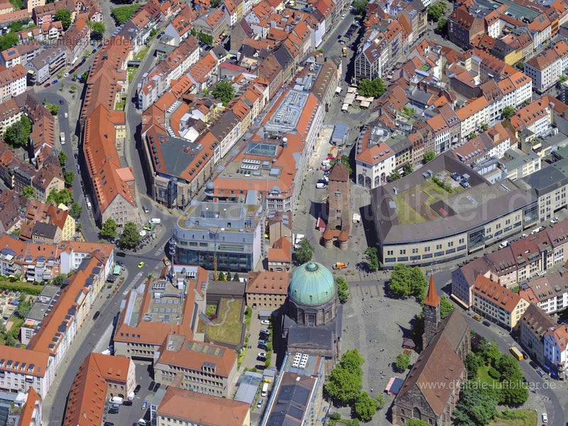 Luftaufnahme Weißer Turm in Nürnberg | Mittelfranken, Bayern