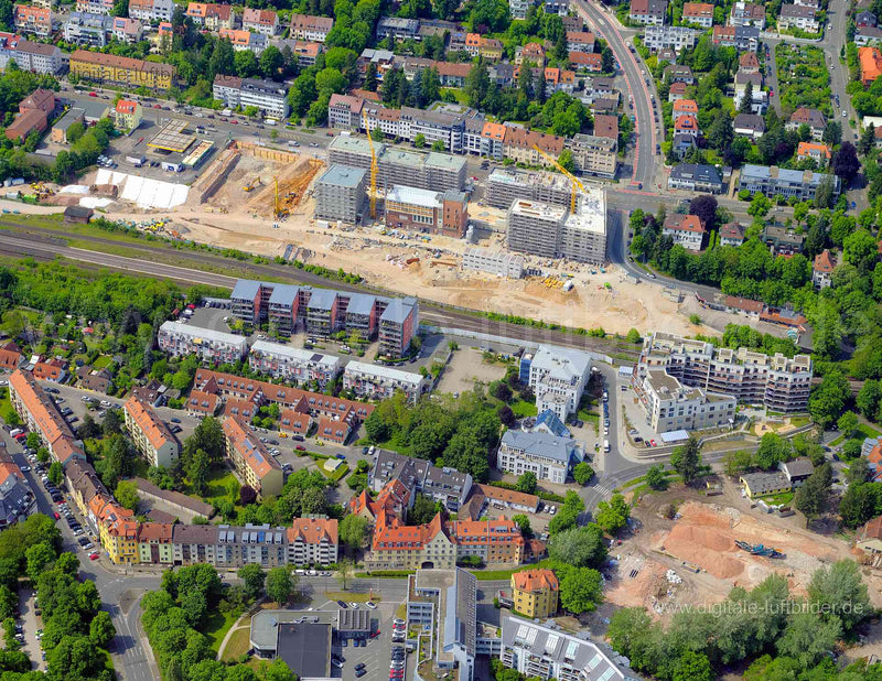 Luftbild - weißer Weg, Ort: Nürnberg, Tags: weißer Weg, Erlenstegen, , Am Goldhammer, Dr.-Carlo-Schmid-Straße, Flußstraße,...