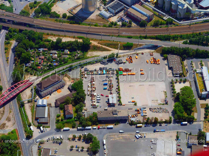 Luftaufnahme Wertstoffhof am Pferdemarkt in Nürnberg | Mittelfranken, Bayern
