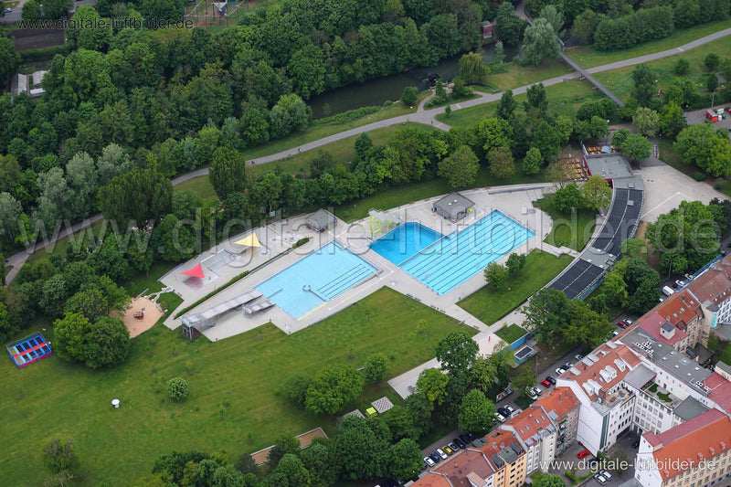 Luftaufnahme Westbad in Nürnberg | Mittelfranken, Bayern