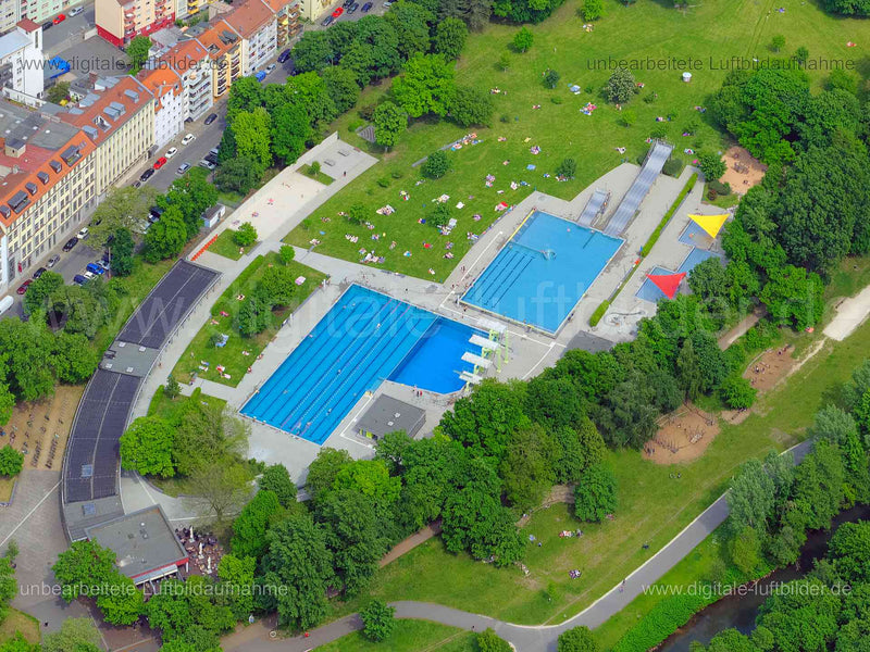 Luftaufnahme Westbad in Nürnberg | Mittelfranken, Bayern